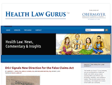 Tablet Screenshot of healthlawgurus.com
